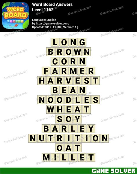 Word Collect Level 1162 [ Answers and Cheats ] .